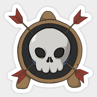 Archery crew Jolly Roger (no caption) Sticker